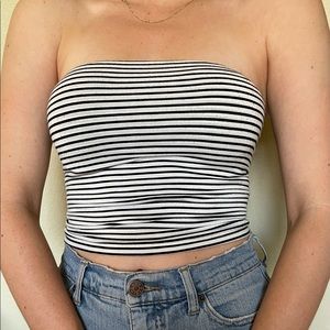 American Eagle Striped Tube Top